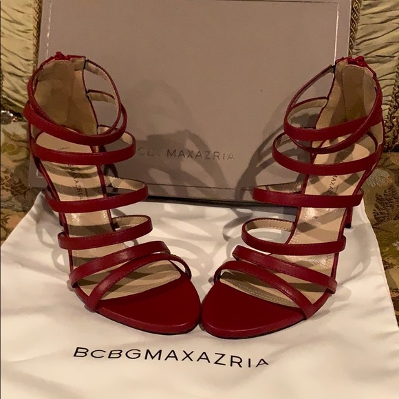 BCBGMaxAzria Shoes - BCBGMaxAzria Burgundy Justyna Leather Day Pumps